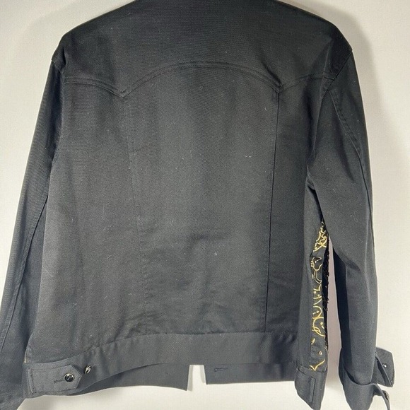 Riccio Essentials Black Gold Paisley Button Front Women's‎ Jacket Size Large - Picture 12 of 16